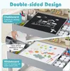 COSTWAY Tavolo per bambini 3 in 1 con 2 sedie, set di sedie Anteprima dell’immagine prodotto 6