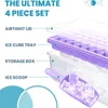 Silikon Eiswürfelform für 36 Eiswürfel mit Deckel Behälter Produktbild-Vorschau 2