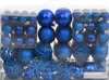 A clear, well-lit product shot of a box of blue Christmas ornaments. Náhled obrázku produktu