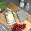 COM-FOUR® 2x Butterdose - Große Butterglocke aus Edelstahl Produktbild-Vorschau 2