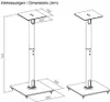 Lautsprecherständer 2er Set Metall Glas für Satelliten Produktbild-Vorschau 3