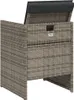 The Living Store Gartenstühle mit Kissen 4 Stk. Grau Poly Produktbild-Vorschau 8