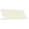 vidaXL Markise Einziehbar Creme 400x150 cm Stoff und Stahl Produktbild-Vorschau 1
