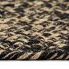 vidaXL Tappeto fatto a mano in iuta nero e natura 120 cm Anteprima dell’immagine prodotto 2