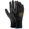 A pair of black work gloves on a white background. Produktbild-Vorschau