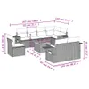 Design 9-tlg. Garten-Sofagarnitur mit Kissen Schwarz Poly Produktbild-Vorschau 9