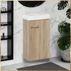 Mała Szafka Łazienkowa Wisząca z Umywalką 40x21 Dąb Sonoma Podgląd zdjęcia produktu 2