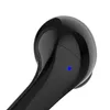 A close-up of a black wireless earbud with a small blue LED light. Anteprima dell’immagine prodotto