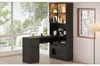 Bureau d'angle avec étagère et vitrine à LED, 120 x 80 x Voir les images du produit 9