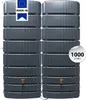4rain Réservoir Mural Ensemble SLIM 1000 L, gris graphite 2 Voir les images du produit 1