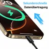 2x USB-C Ladekabel 2m Schwarz – USB-C auf USB-C 20W Produktbild-Vorschau 6