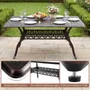 Tavolo da giardino COSTWAY 150x90 cm, tavolo da terrazza in Anteprima dell’immagine prodotto 7
