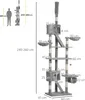 Katzenkratzbaum 240-260 cm Deckenhoch Kratzbaum groß Produktbild-Vorschau 3