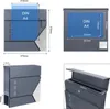 Wiltec Designer Briefkasten V48 Anthrazit und Edelstahl 370 Produktbild-Vorschau 5