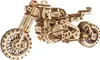 A 3D wooden model of a motorcycle is displayed against a white background. Anteprima dell’immagine prodotto