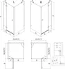 Mexen Lunar cabine de douche pivotante gauche 100 x 80 cm, Voir les images du produit 13