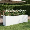 vidaXL Pot de jardin blanc, 200 x 40 x 60 cm, en acier Voir les images du produit 2
