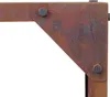 A close-up view of a rusty metal corner bracket with bolts. Produktbild-Vorschau