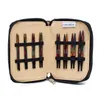 An open knitting needle case showing sets of knitting needles. Produktbild-Vorschau