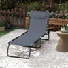 Outsunny Sonnenliege Gartenliege 4-stufige Rückenlehne Produktbild-Vorschau 9