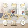 Children playing on wooden climbing structures indoors. Produktbild-Vorschau