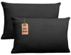 set di 2 copricuscini 100% cotone 40x60 cm Nero Anteprima dell’immagine prodotto 1
