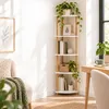 Relaxdays, estantería de esquina, dimensiones (alto x ancho Vista previa de la imagen del producto 3