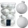 Weihnachtskugeln Glas 8cm 16 Stück - Winterweiss Produktbild-Vorschau 5
