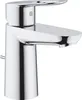 A chrome faucet on a white background. Voir les images du produit