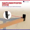 GeZu Impex Pfosten Wandverbinder 81 x 81 mm Schwarz Produktbild-Vorschau 3