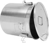 A stainless steel storage container with its lid slightly ajar, shown against a white background. Podgląd zdjęcia produktu