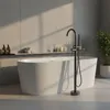 Rubinetto Freestanding Per Vasca Rea Lungo Titanium Anteprima dell’immagine prodotto 1