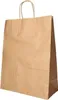 A brown paper shopping bag with twisted handles is shown against a white background. Produktbild-Vorschau