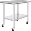 SucceBuy Pracovní stůl z nerezové oceli 35 x 24 x 33 palců Náhled obrázku produktu 1