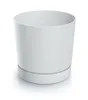 TUBO P Weißer Blumentopf mit Sockel DPOP400-S449 Produktbild-Vorschau 1