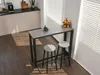 Barový set 120x40 SERGIO - beton / černý Náhled obrázku produktu 10
