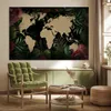 MuchoWow® Poster Weltkarte - Blumen - Tropische Pflanzen Produktbild-Vorschau 3