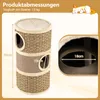COSTWAY Kratztonne, Ø 36 cm, 70 cm, 4-stöckiger Kratzbaum Produktbild-Vorschau 3