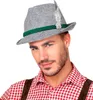 Chapeau traditionnel gris avec edelweiss & plumes - Chapeau Voir les images du produit 2