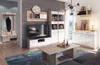 A living room scene featuring a TV stand, display cabinets, and a coffee table. Produktbild-Vorschau