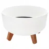 Vaso rotondo su gambe bianco Gracia Low DGRL300L-S449 Anteprima dell’immagine prodotto 1
