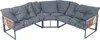 Loungeset 'Karg' Sofa mit Couchtisch Kissen Dunkelgrau / Produktbild-Vorschau 6