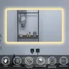 LED Spiegel 70×50cm Sensor-Schalter Kalt/Neutral/Warmweiß Produktbild-Vorschau 2