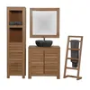 Teako Design Badmöbel Set Bjurholm Teakholz 3-teilig 120cm Produktbild-Vorschau 1