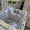 Rattan Pflanzkorb Set 3 Stück Kubu Grau quadratisch mit Produktbild-Vorschau 14