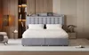 Boxspringbed - 160 x 200 cm, grijs, linnen en metaal, met Productafbeelding-voorbeeld 16