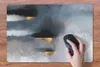 MuchoWow® Schreibtischunterlage Wolken - Gold - Abstrakt Produktbild-Vorschau 3
