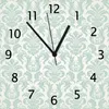 Wallario Design Wanduhr Königliche Schnörkelei in weiß und Produktbild-Vorschau 1