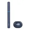 A blue electronic ear cleaning device and its charging base are shown against a white background. Produktbild-Vorschau