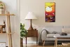 Wandbild Leinwand Bilder mit Uhr 30x60 Malerei Acrylfarbe Produktbild-Vorschau 3
